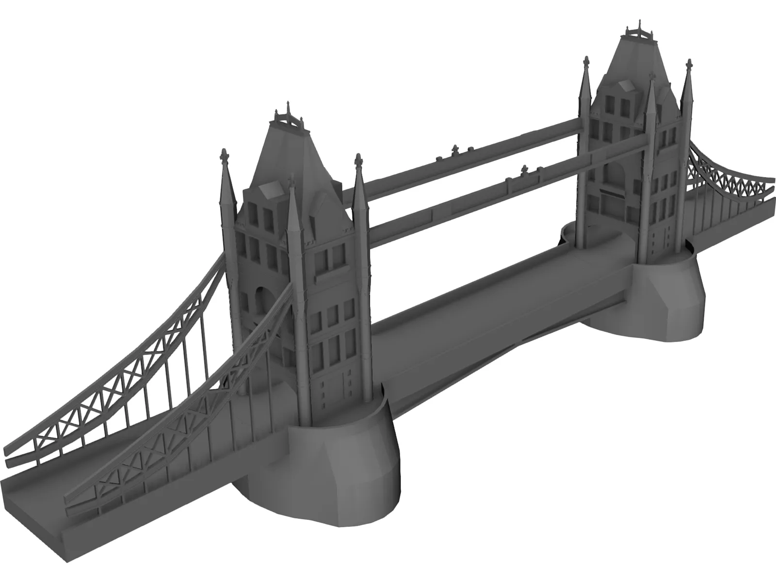 London Tower Bridge 3D Model main preview