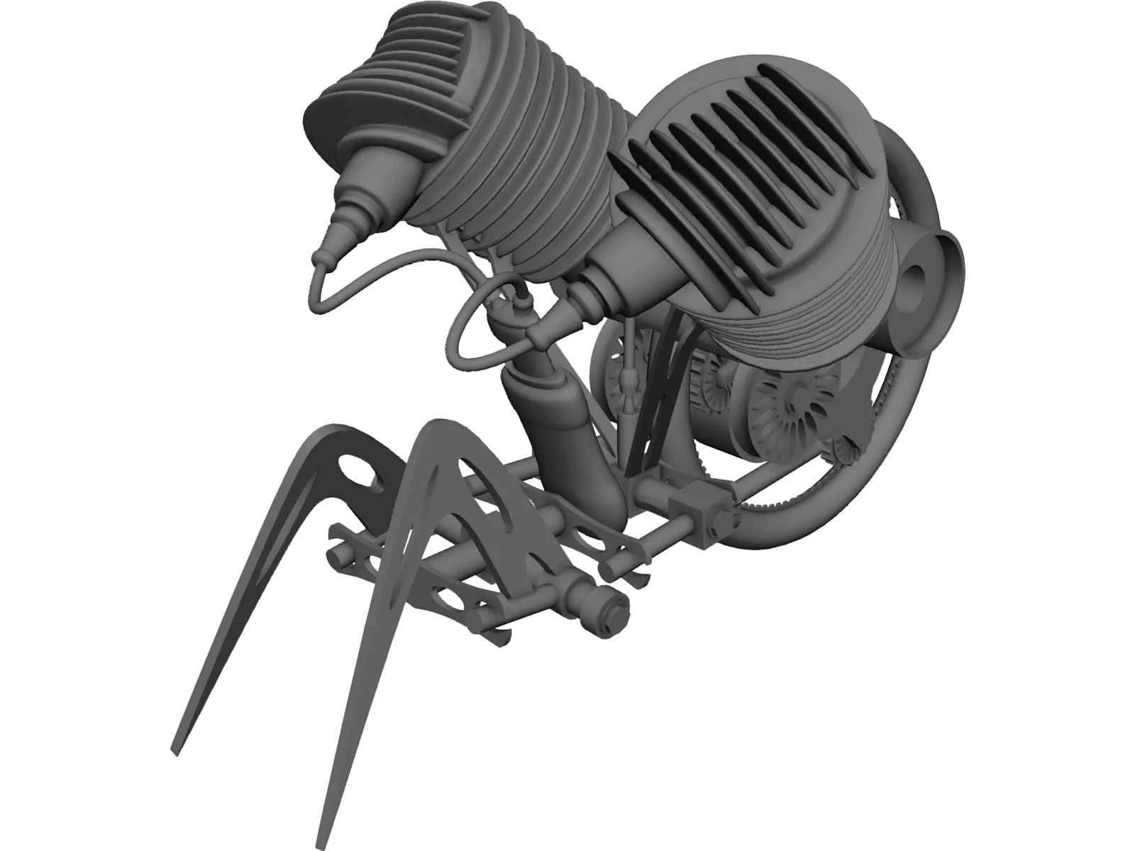Crawling Robot 3D Model main preview