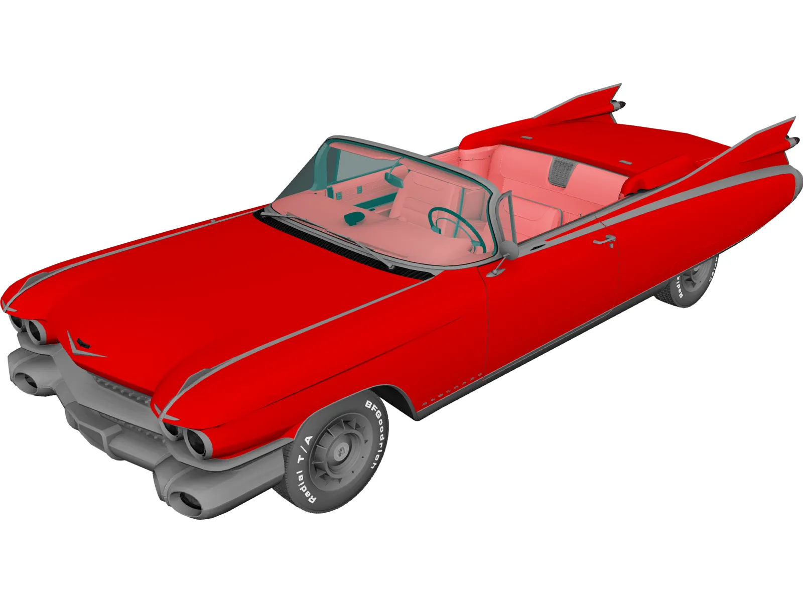 Cadillac Eldorado Biarritz Convertible (1959) 3D Model main preview