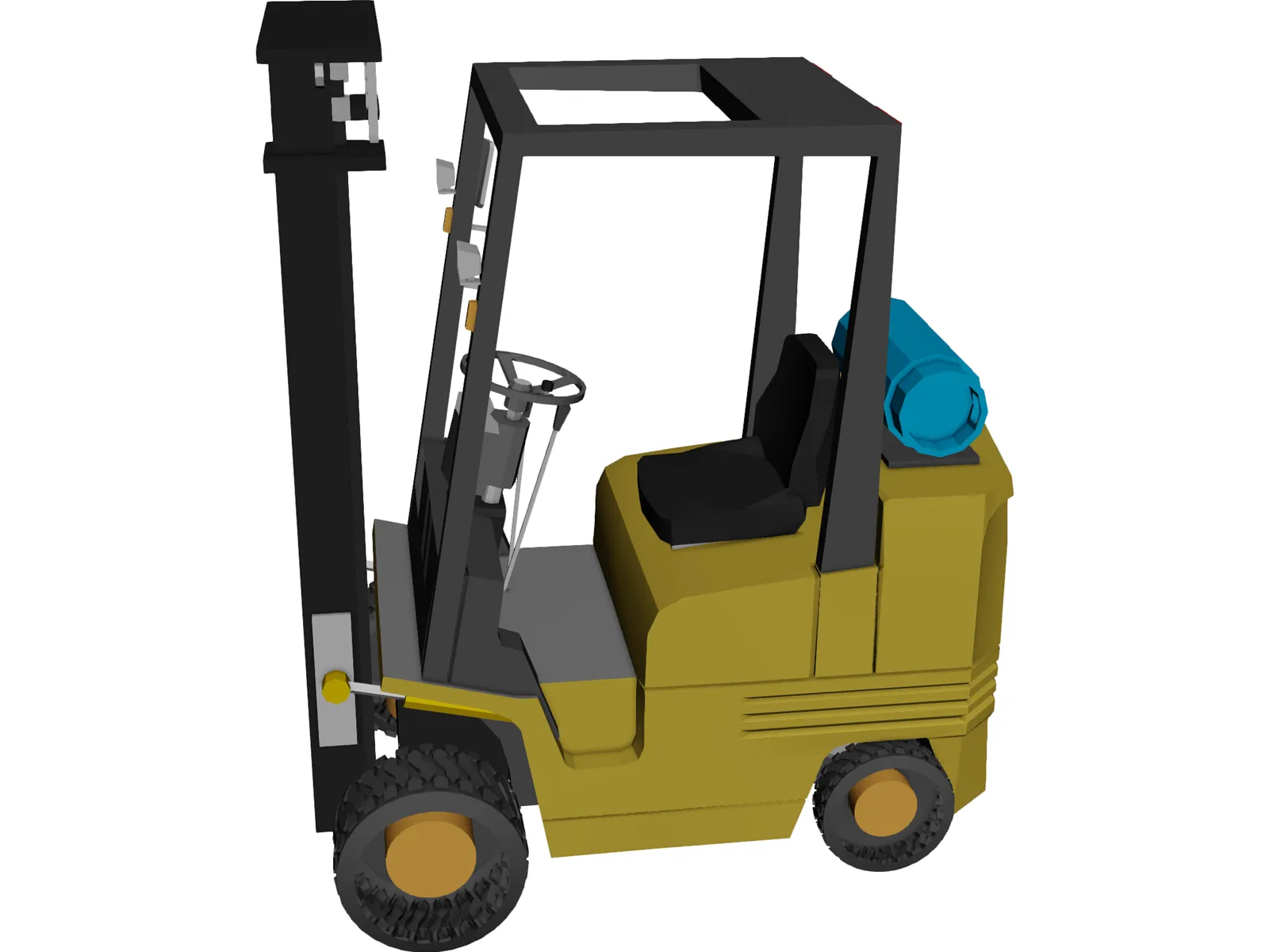 Forklift 3D Model main preview