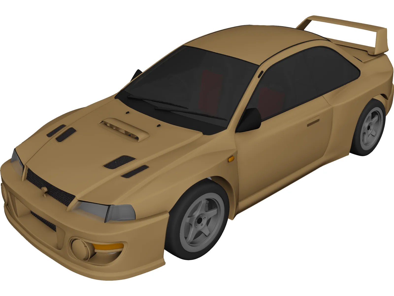 Subaru Impreza Coupe 3D Model main preview