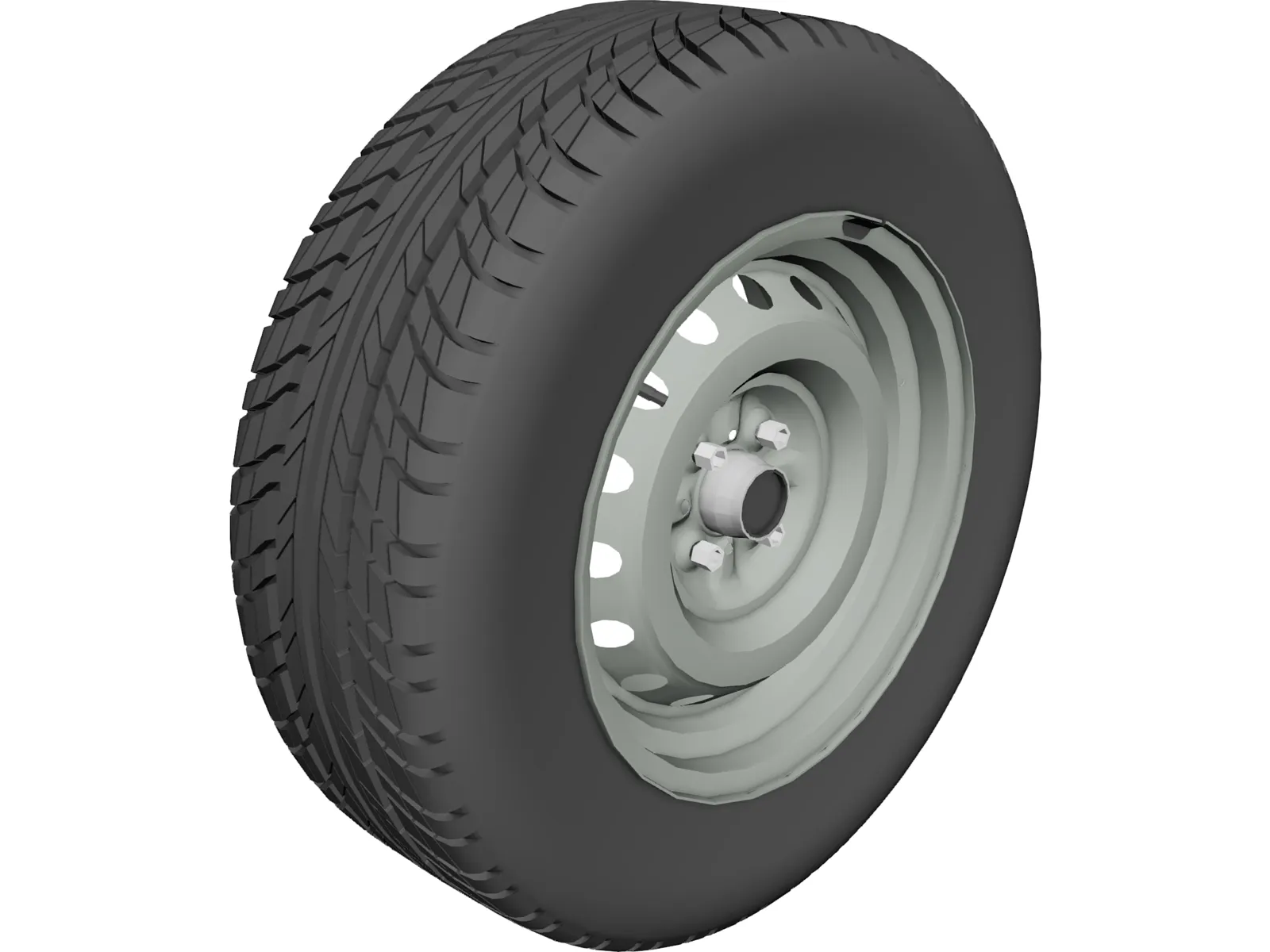 Wheel VAZ 2106 3D Model main preview