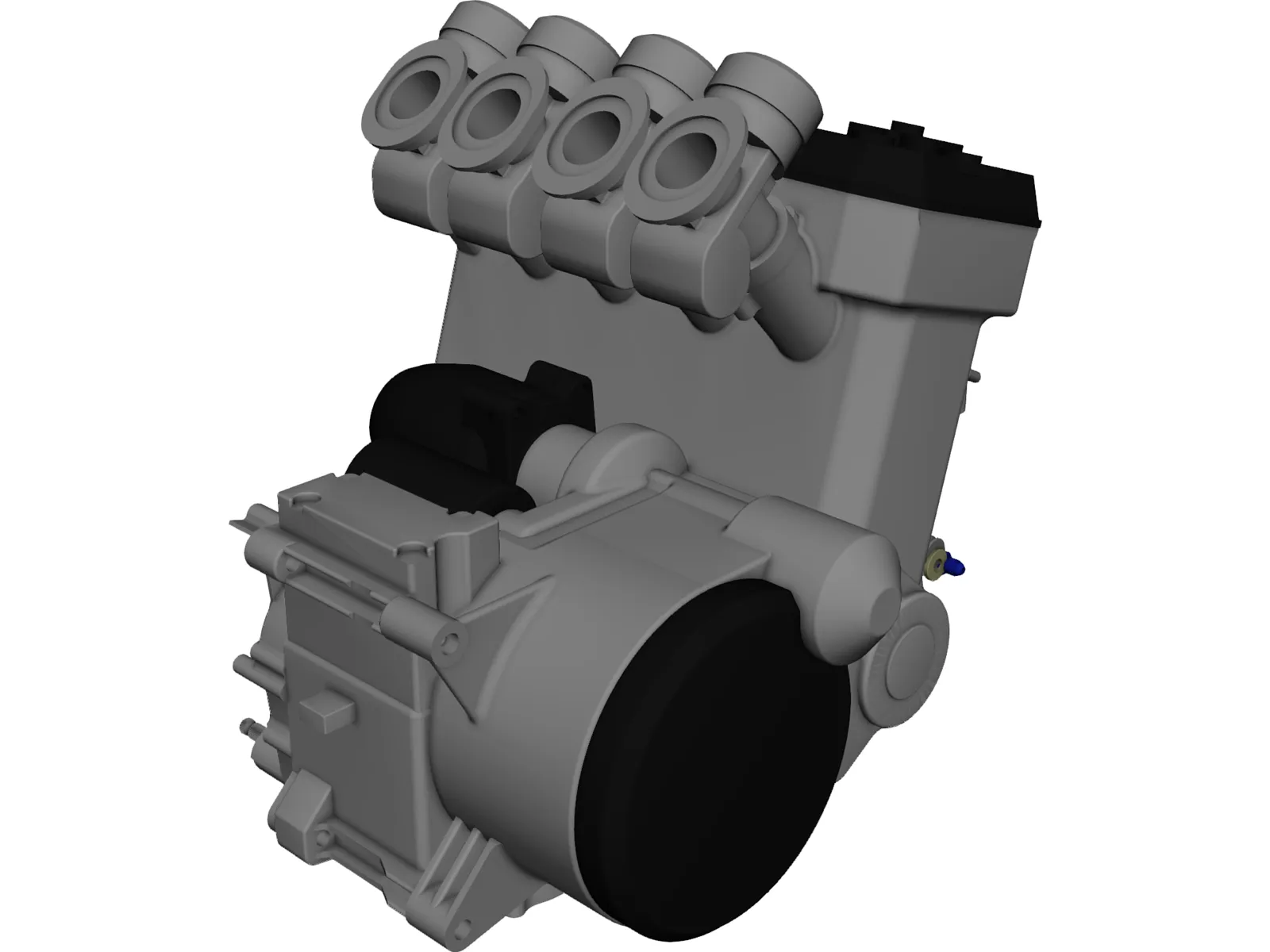 Kawasaki Engine and Sump 3D Model main preview