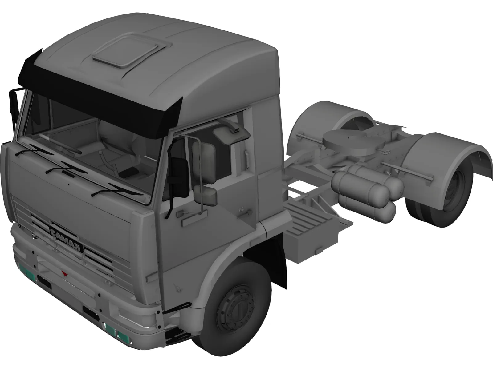 Kamaz 6460 Truck 3D Model main preview