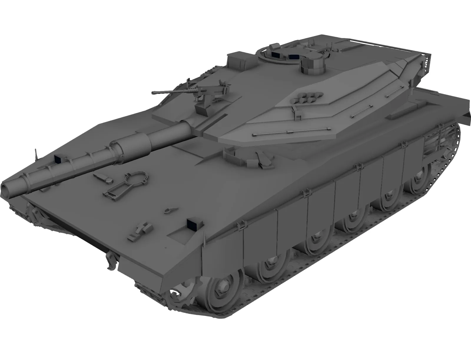 Merkava Tank 3D Model main preview