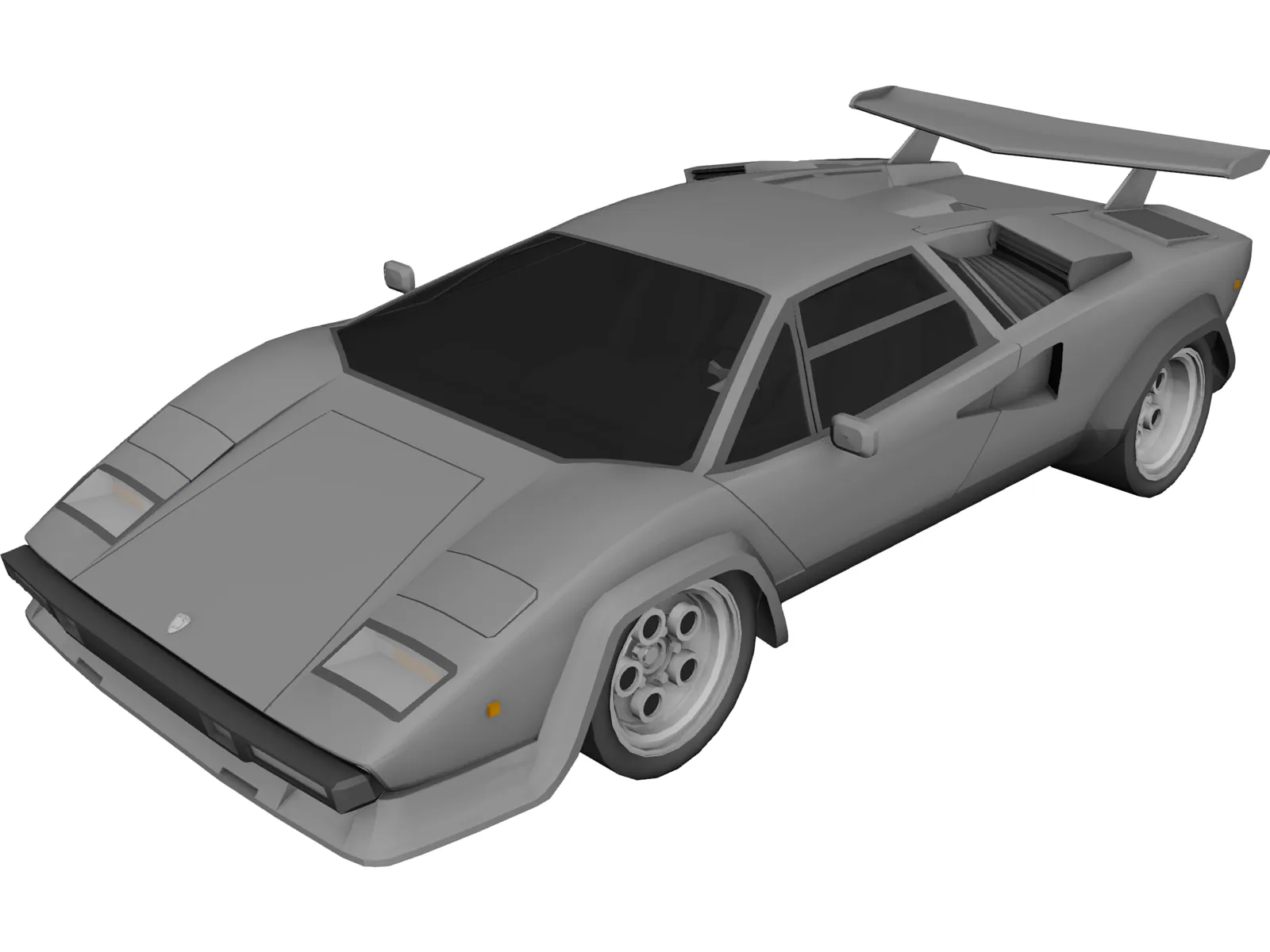 Lamborghini Countach LP500 3D Model main preview