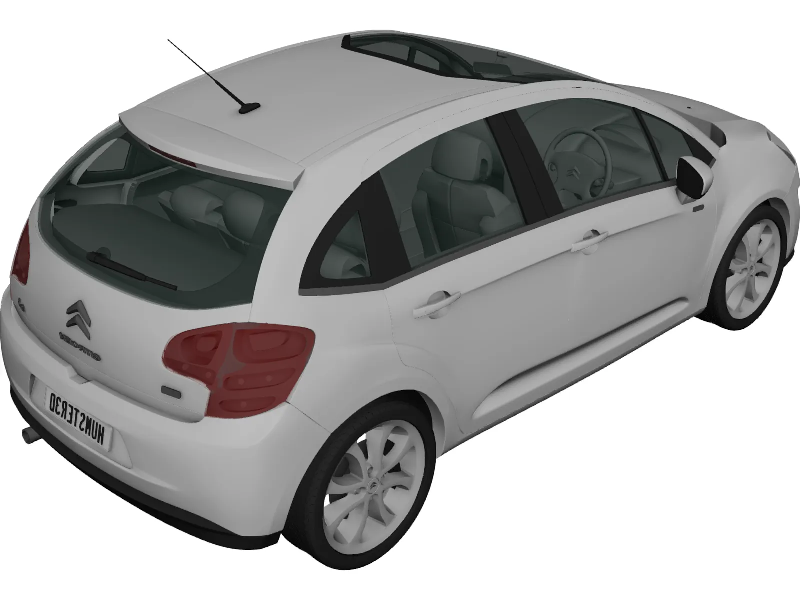 Citroen C3 (2010) 3D Model main preview