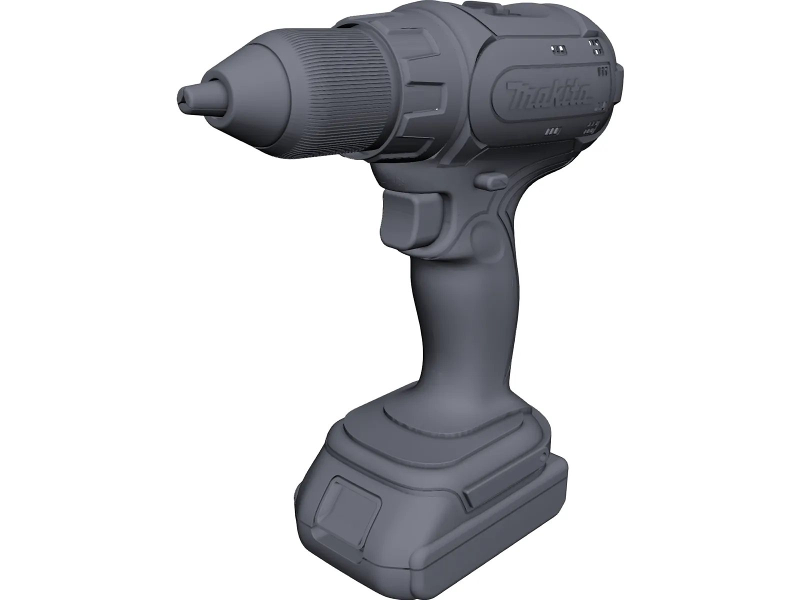 Makita Drill 3D Model main preview