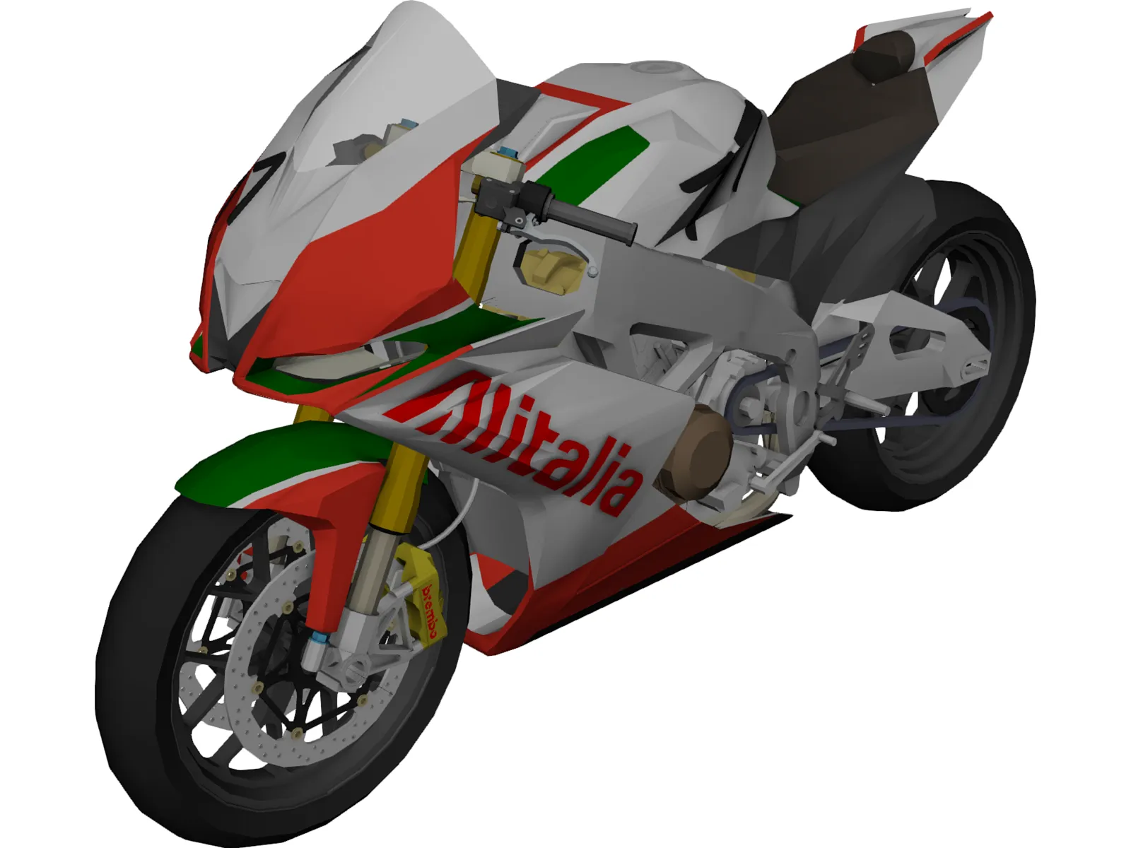 Aprilia RSV4 Alitalia 3D Model main preview