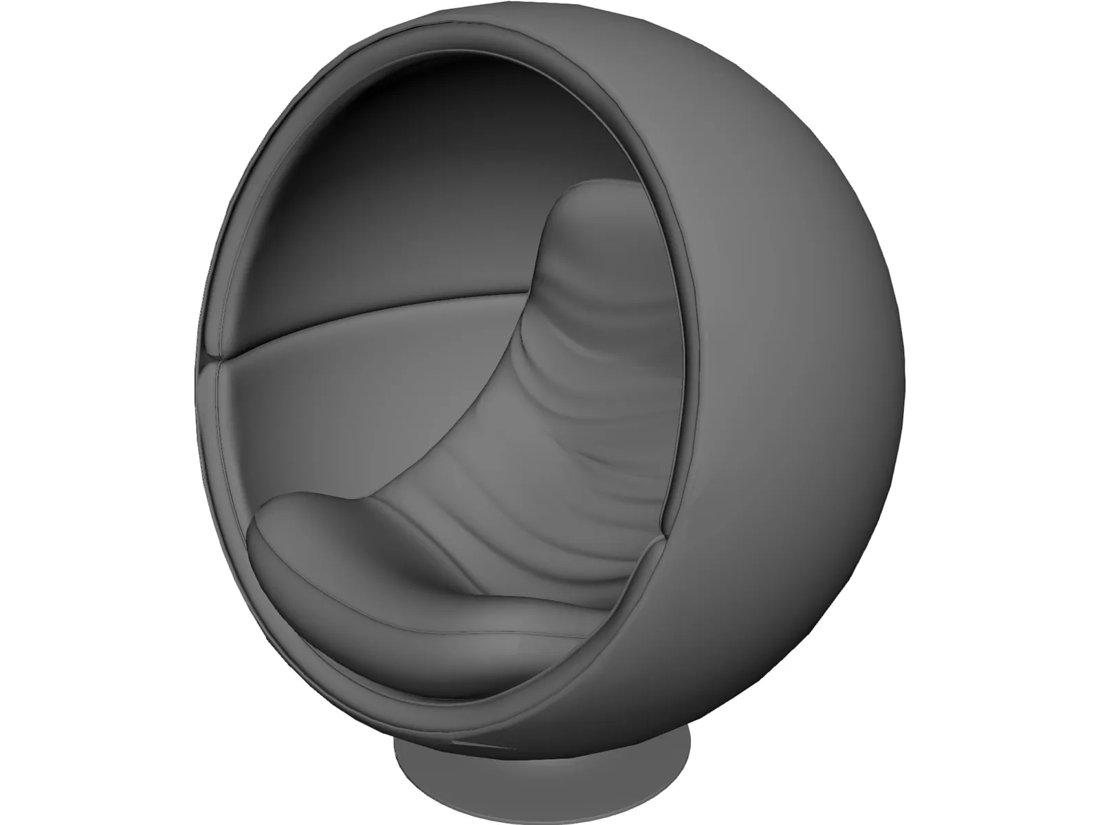 Egg Chair 3D Model main preview