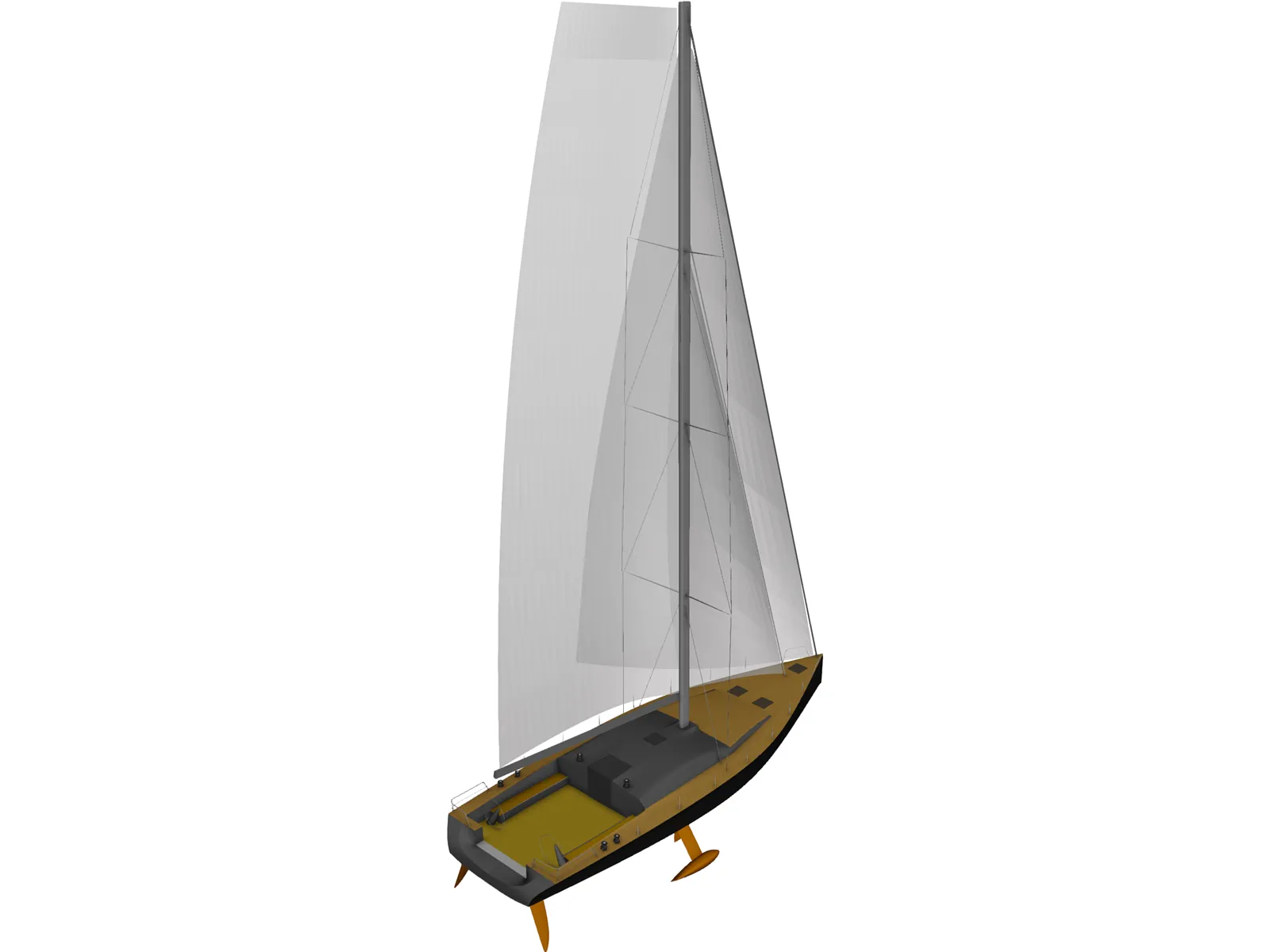 Sail Boat 3D Model main preview