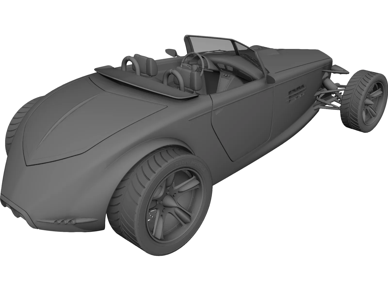 Sabre Hot Rod Concept 3D Model main preview