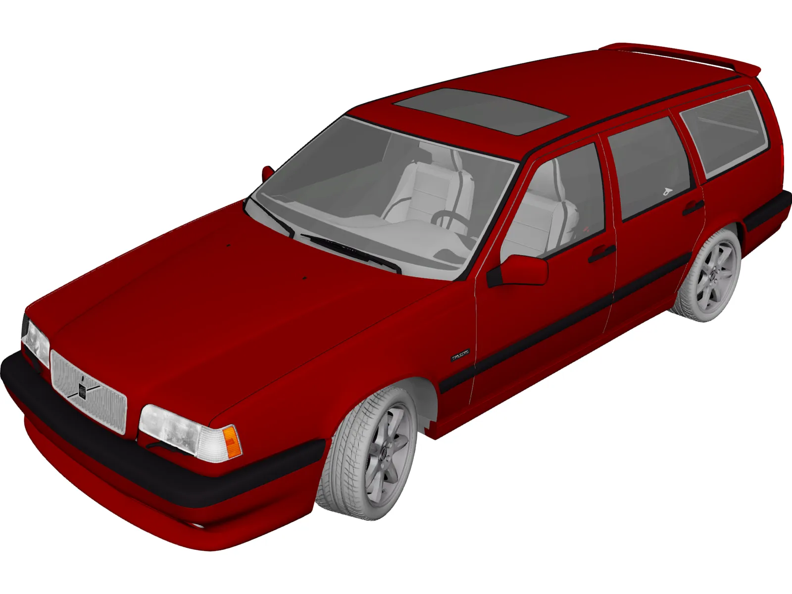 Volvo 850 R (1997) 3D Model main preview