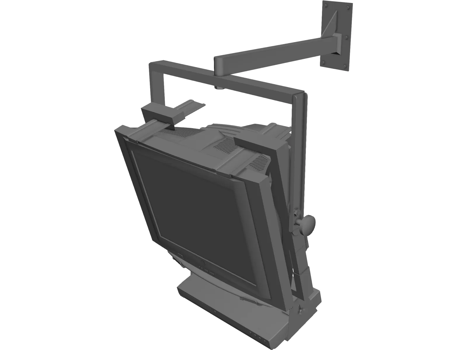 LG TV with Support 3D Model main preview