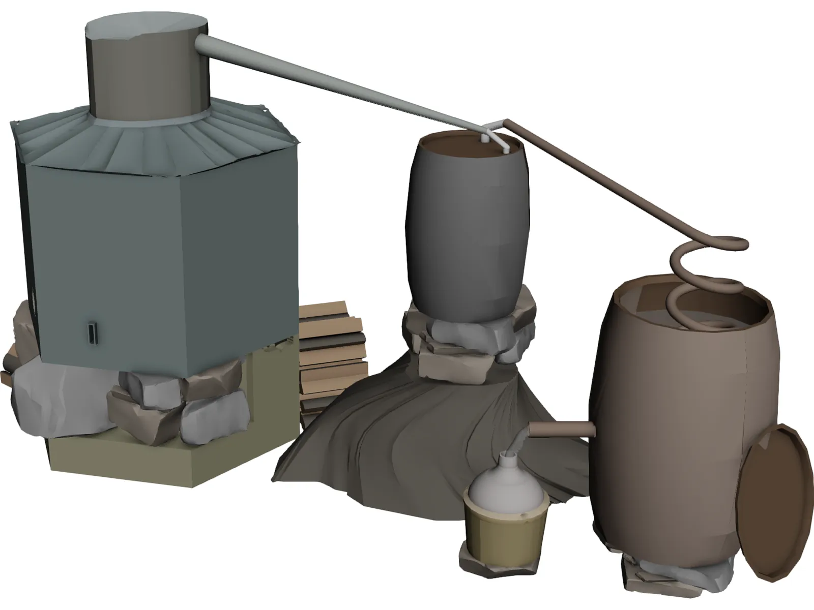 Moonshine Still 3D Model main preview