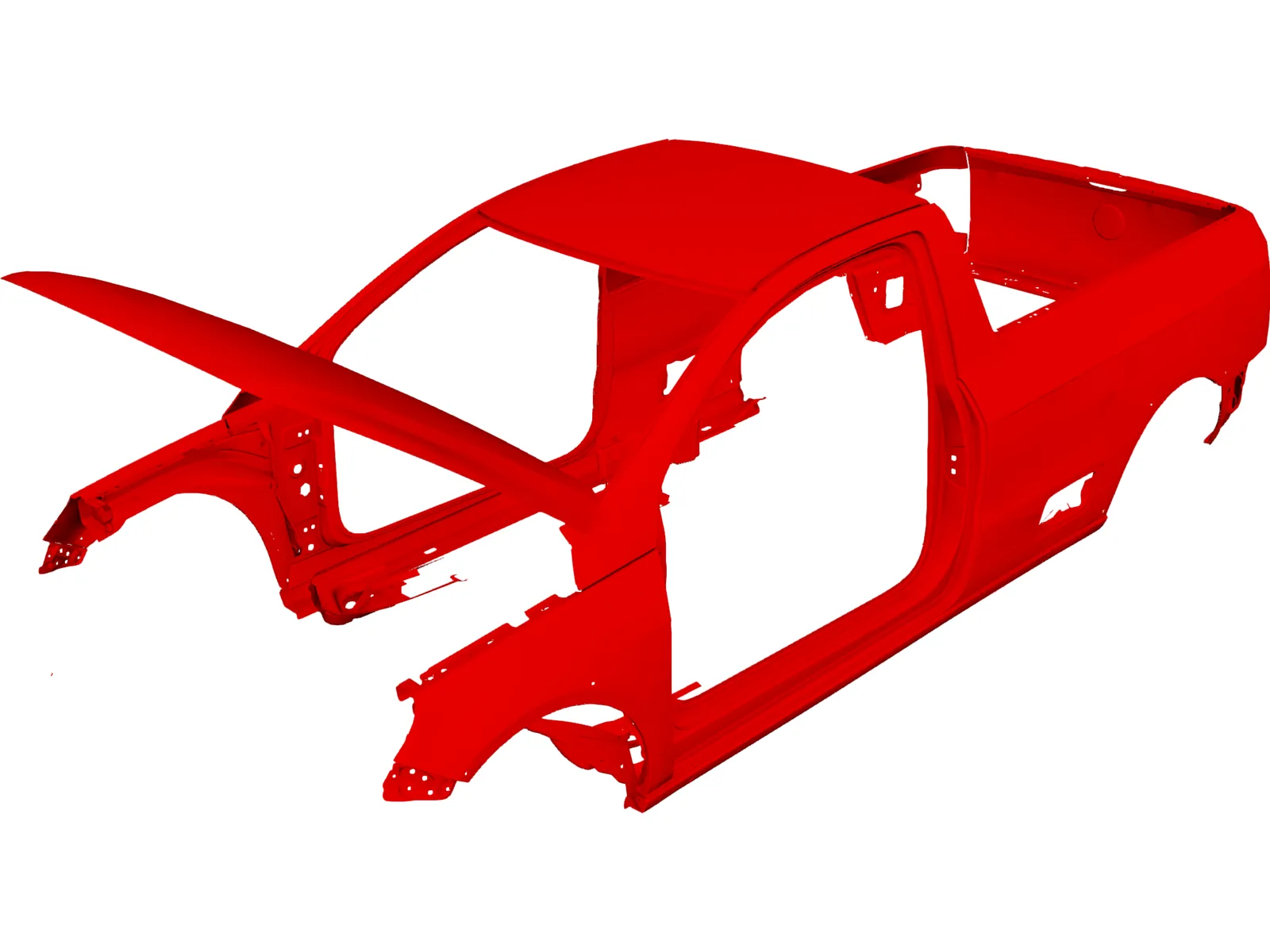 Volkswagen Pickup Body 3D Model main preview