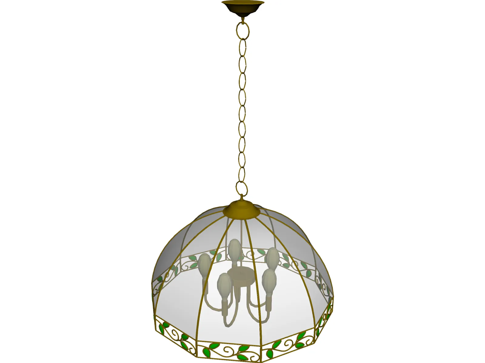 Luster Lamp 3D Model main preview