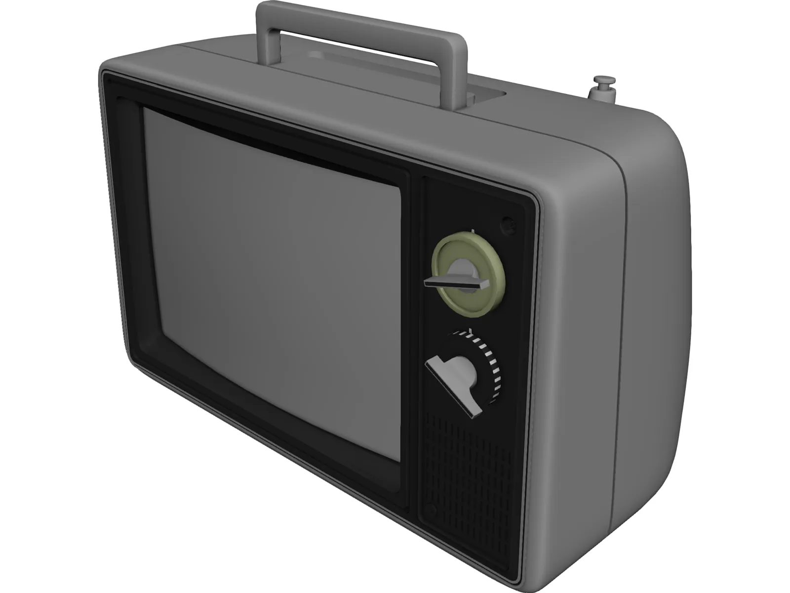 Old TV 3D Model main preview