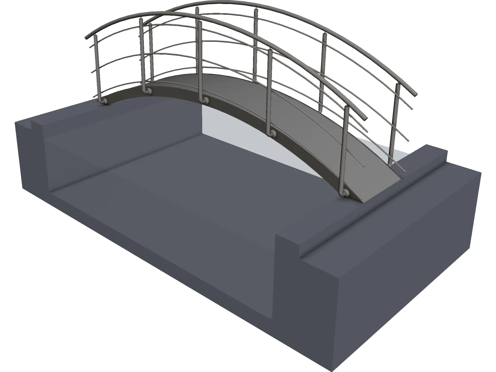 Bridge Pool 3D Model main preview