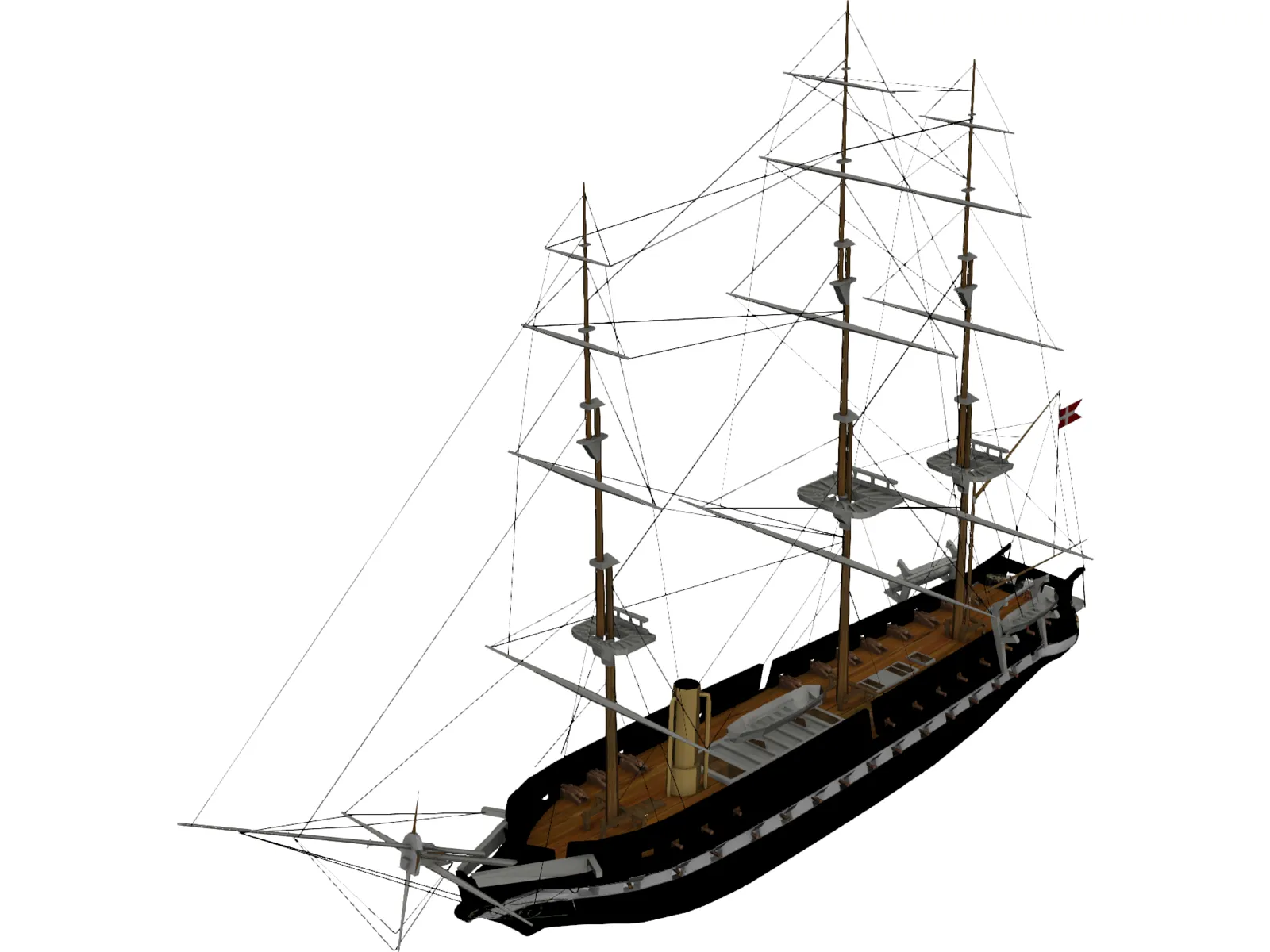 Jylland Frigate 3D Model main preview