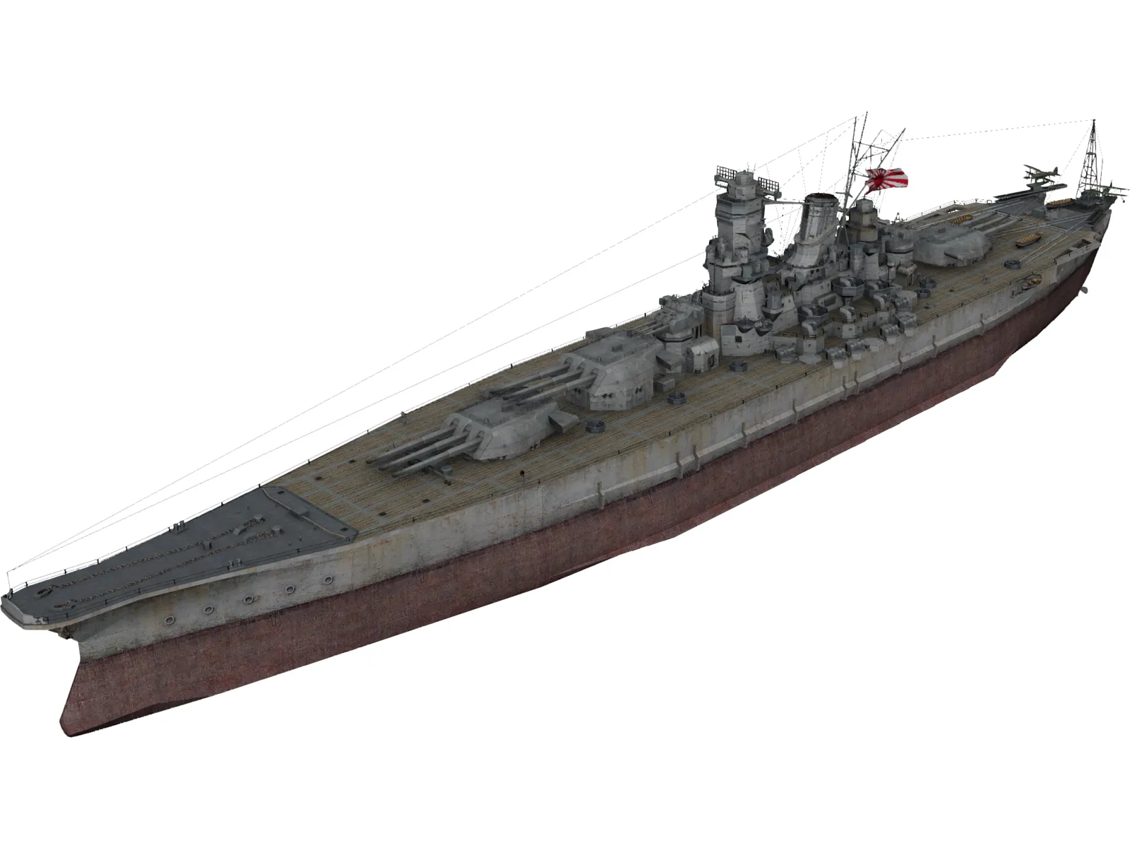 Yamato Battleship 3D Model main preview