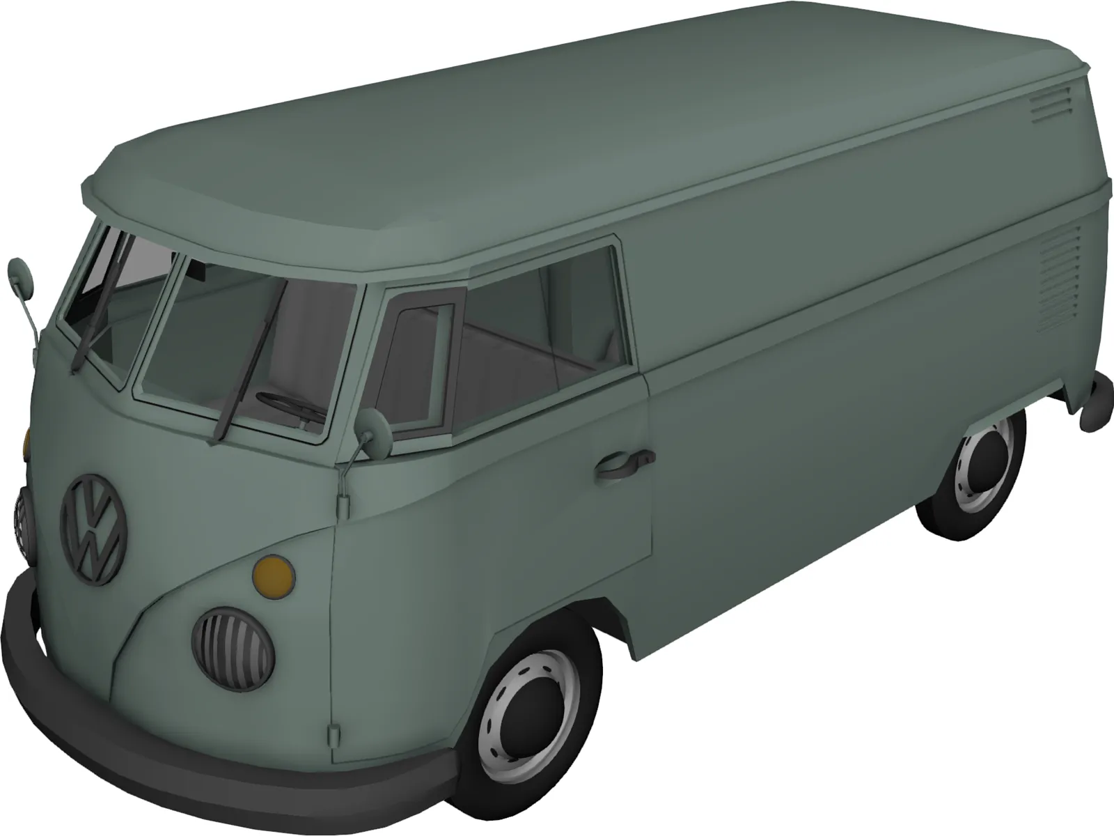 Volkswagen Kombi Type 2 3D Model main preview