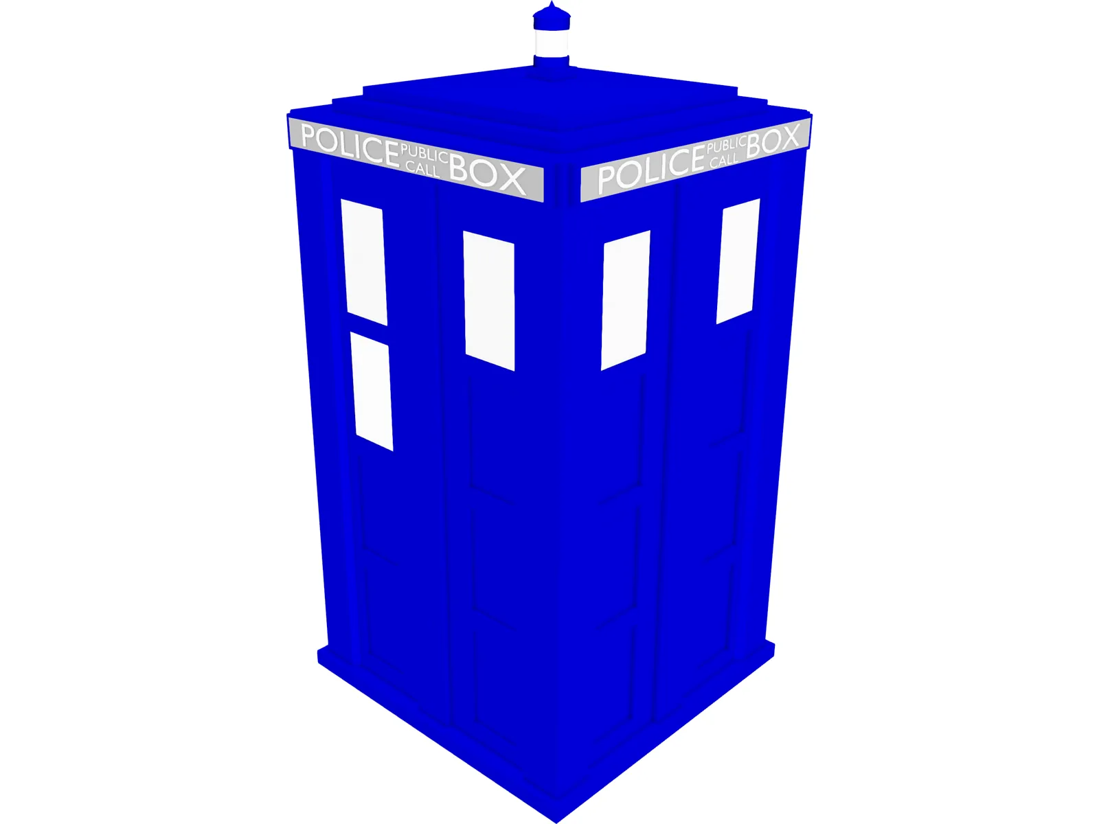Doctor Who Tardis Exterior 3D Model main preview