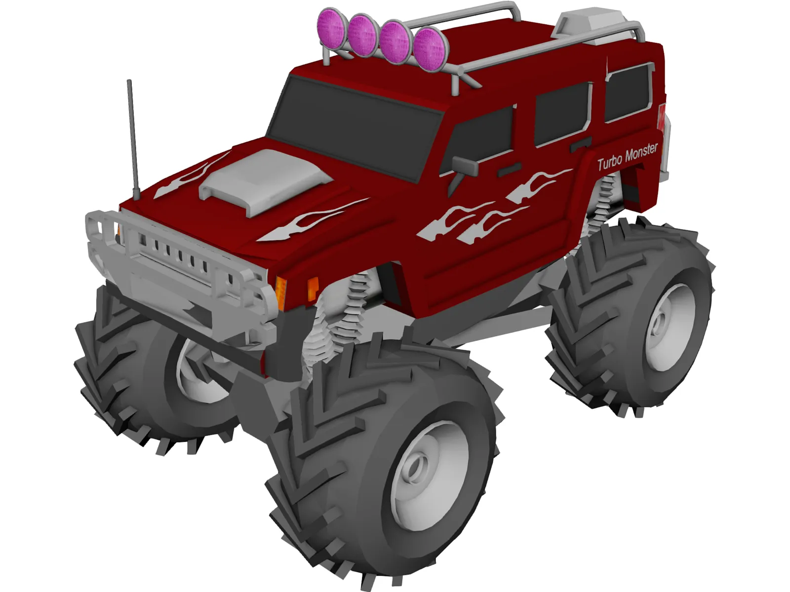 Hummer H3 4x4 Monster Truck 3D Model main preview