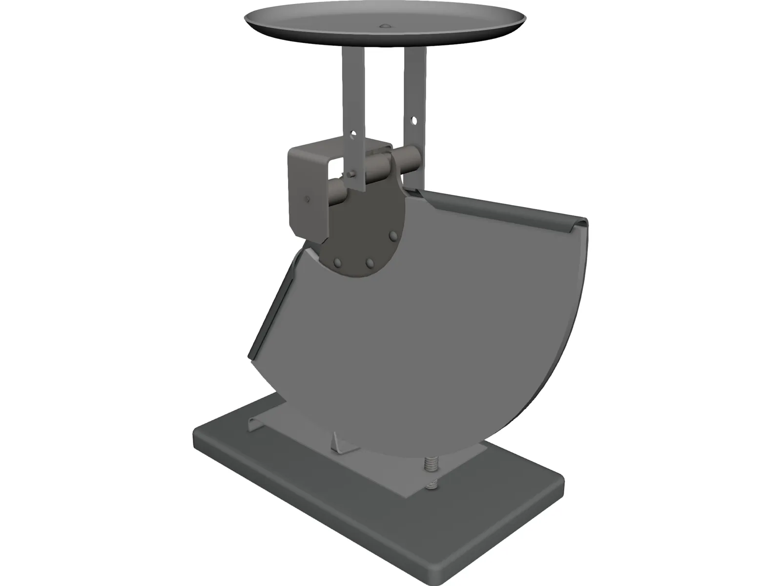 Mechanical Postal Scale 3D Model main preview