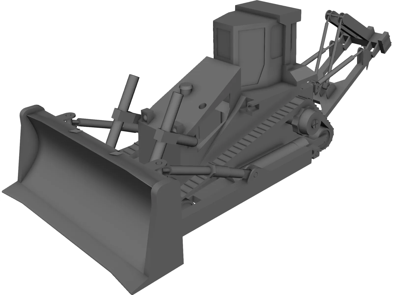 D8 Bulldozer 3D Model main preview