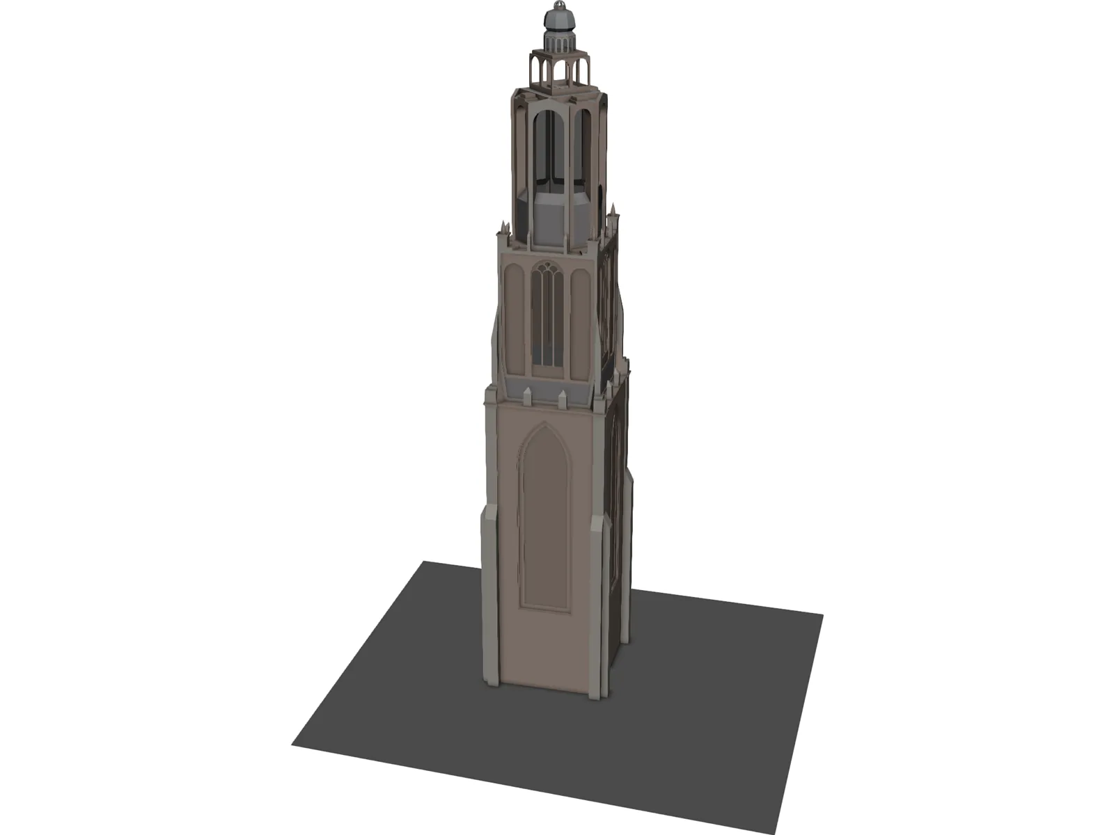 Onze Lieve Tower 3D Model main preview