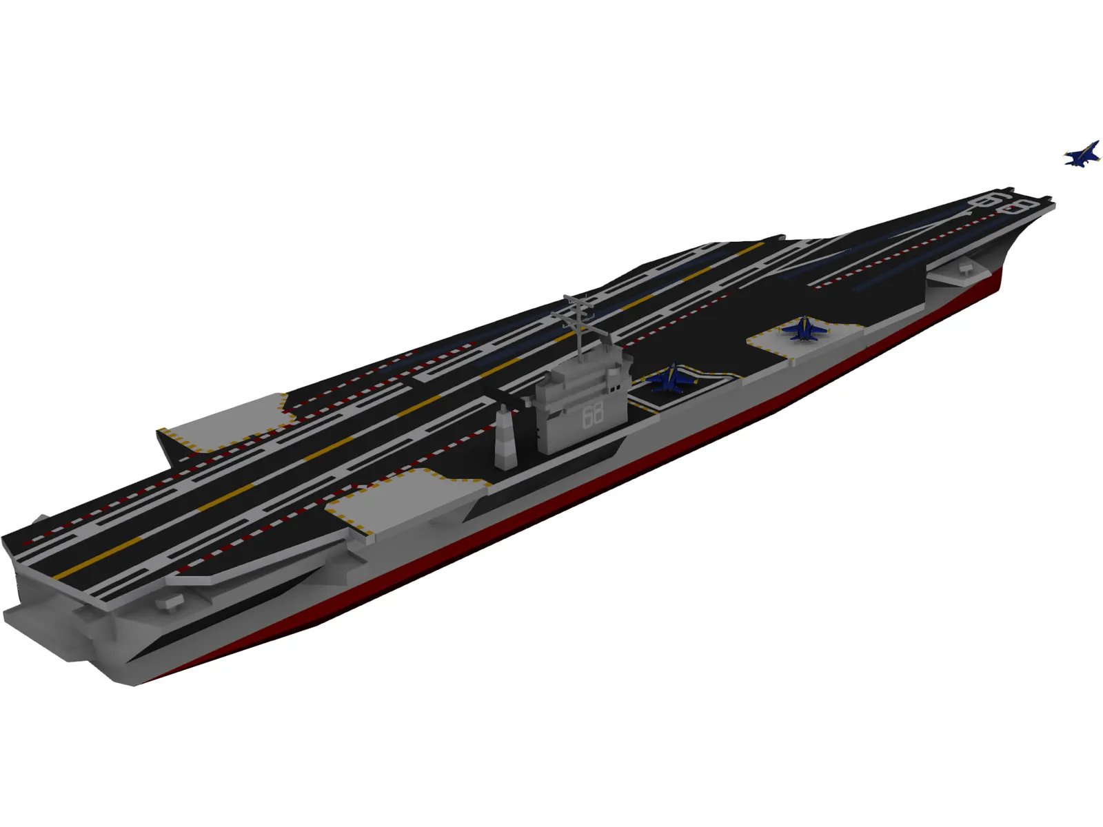 USS CVN-68 Nimitz 3D Model main preview