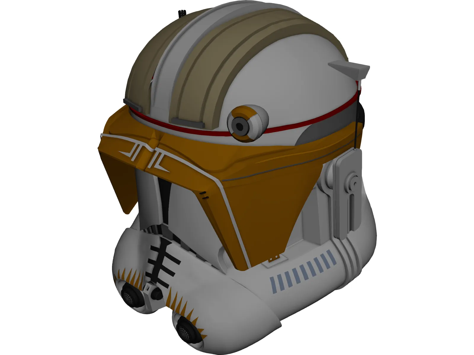 Commander Cody Helmet 3D Model main preview