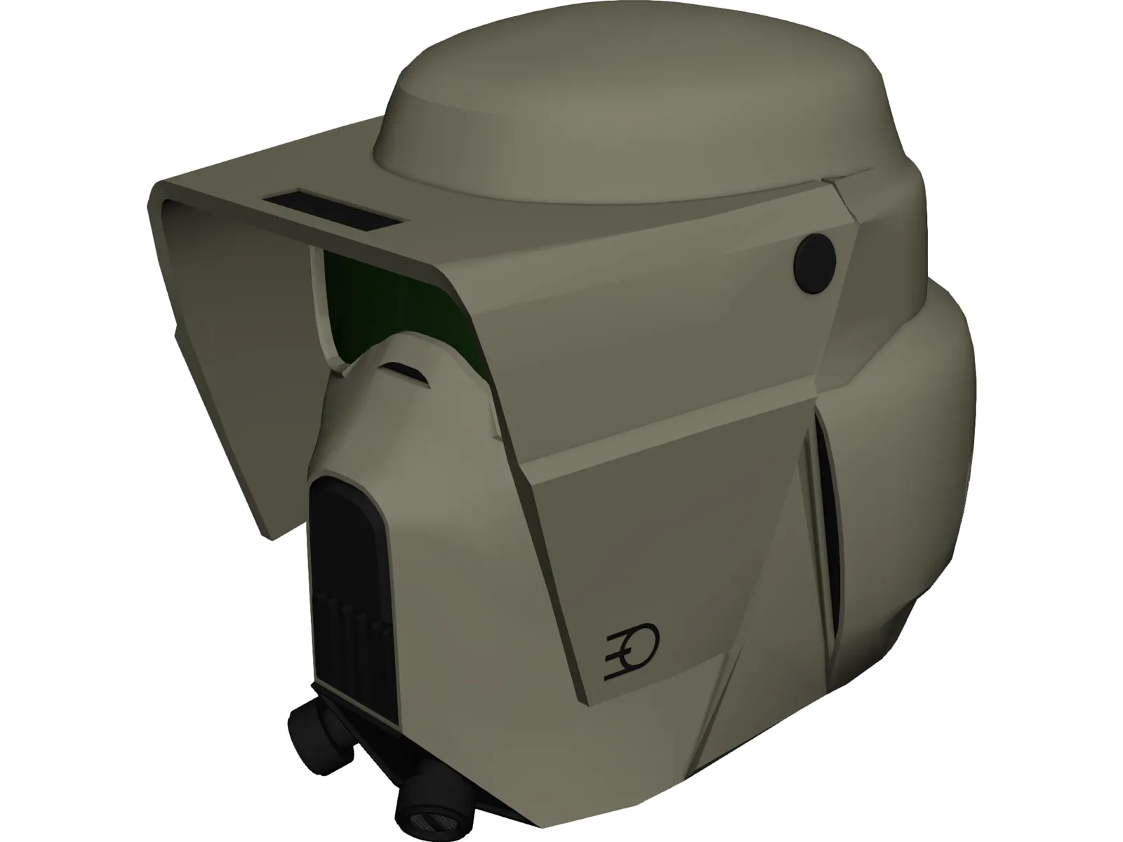 Commander Faie Helmet 3D Model main preview