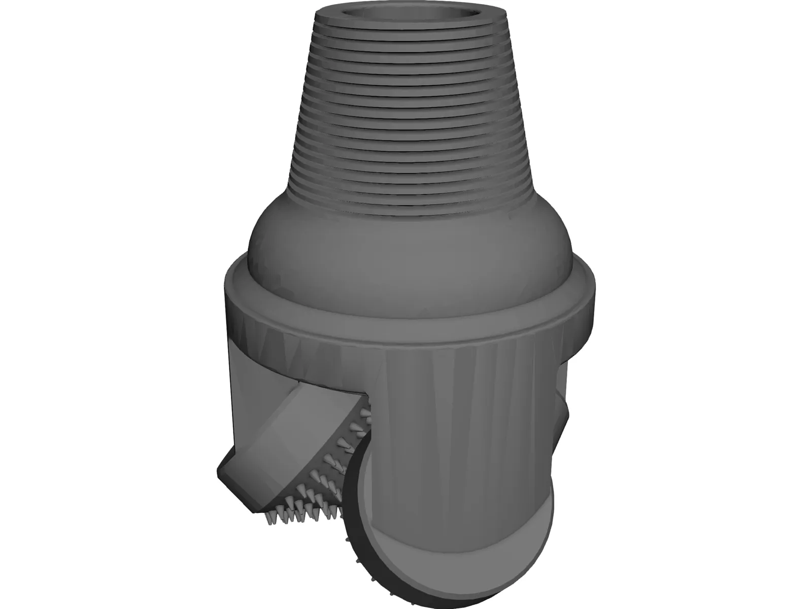Tricone Drill 3D Model main preview