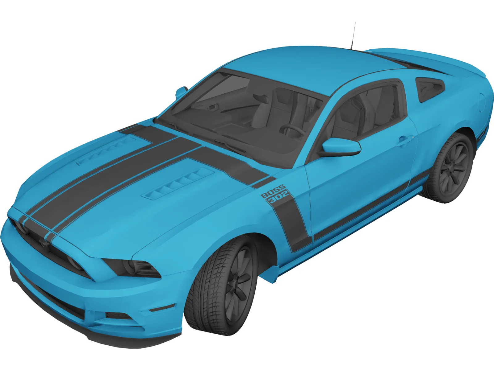 Ford Mustang Boss 302 (2013) 3D Model main preview