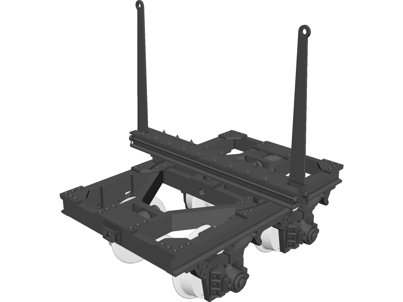 Wood Transport Truck Narrow Gauge 3D Model main preview