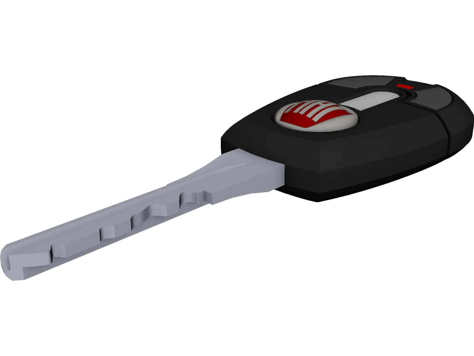 Fiat Car Key 3D Model main preview