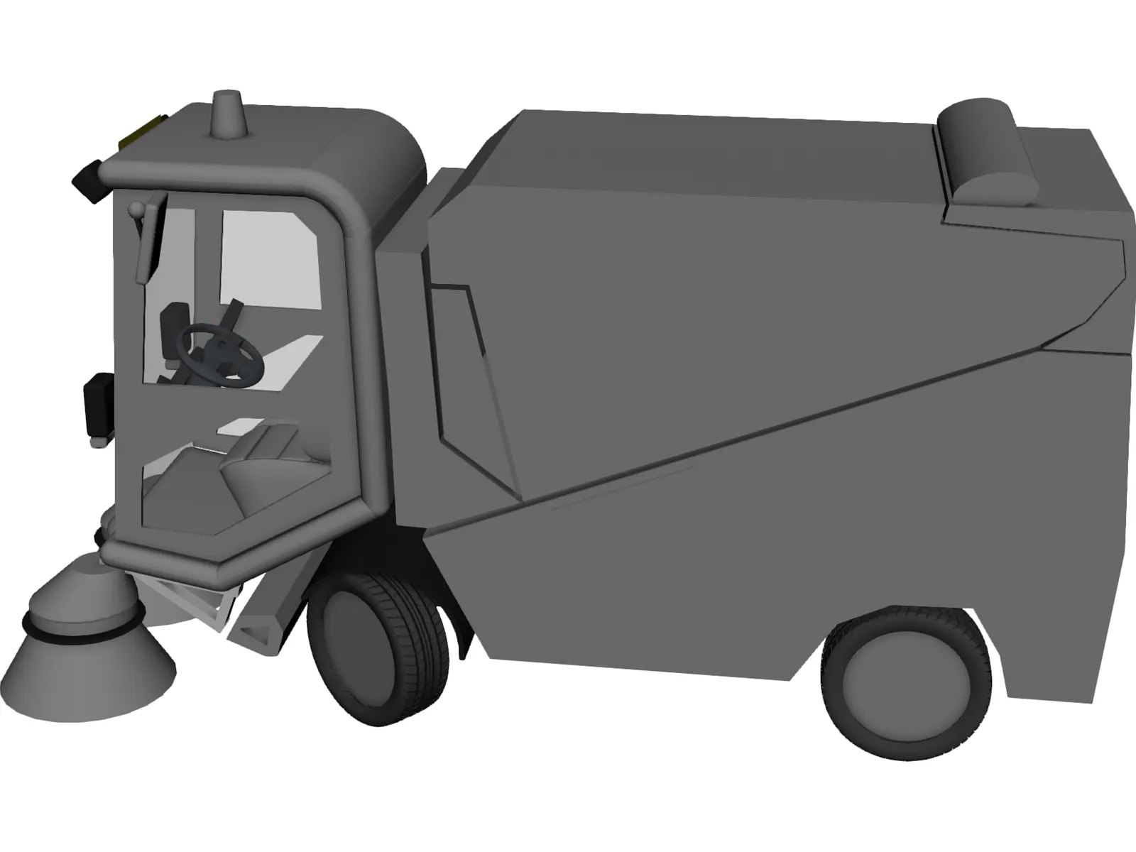 Tennant 636 Vacuum Sweeper 3D Model main preview