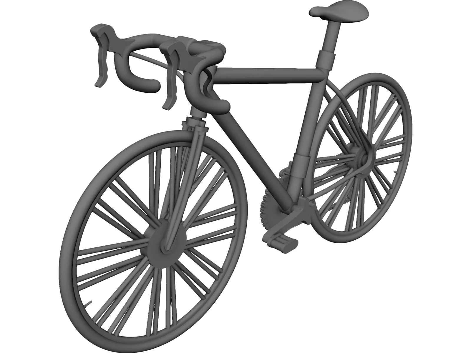 Race Bicycle 3D Model main preview