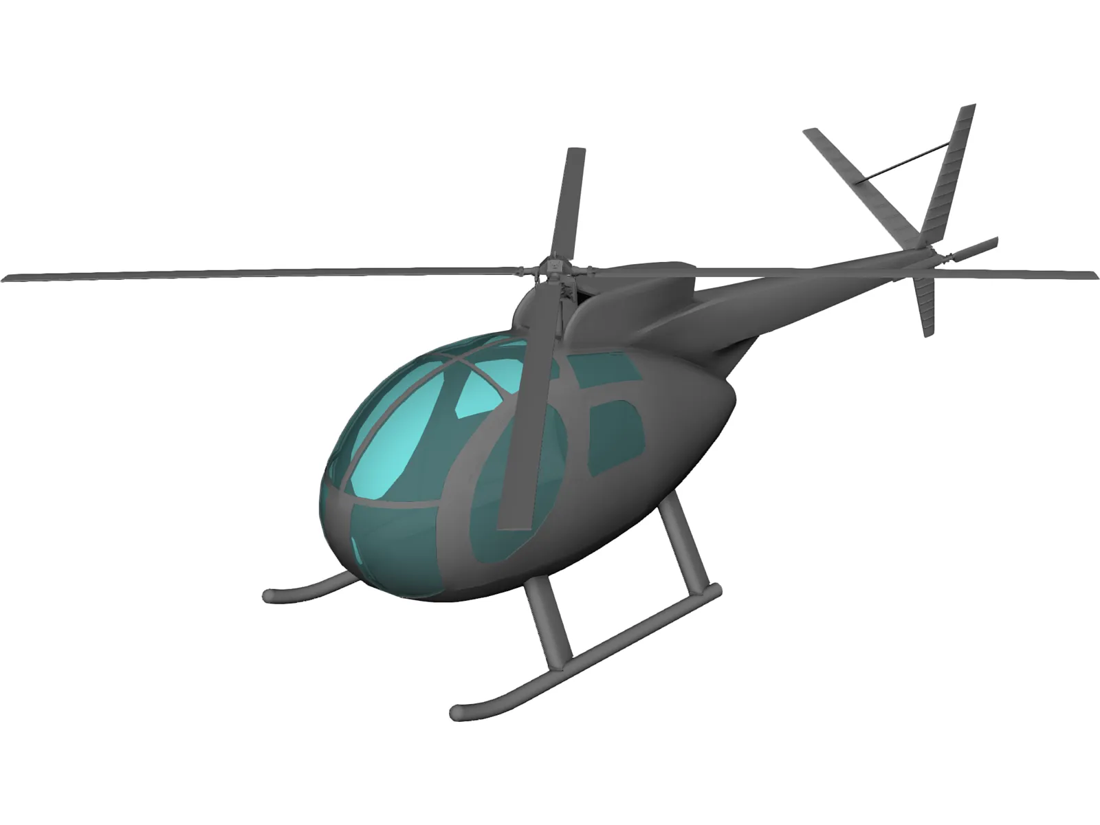 Hughes OH-6A Cayuse 3D Model main preview