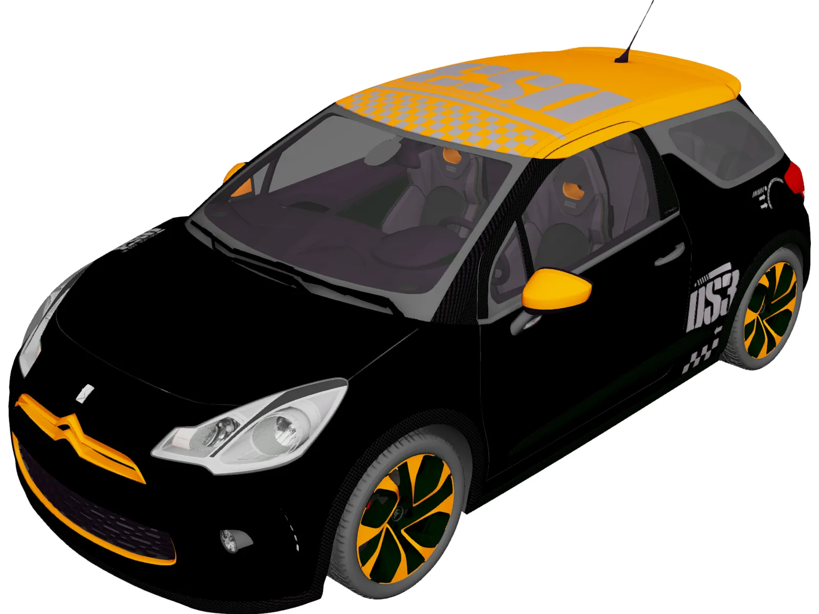 Citroen DS3 Racing (2011) 3D Model main preview