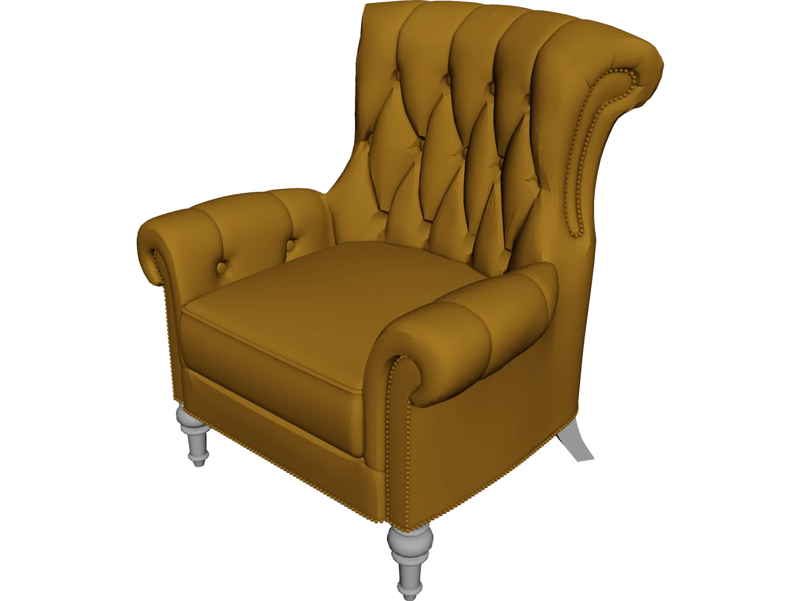 Single Sofa 3D Model main preview