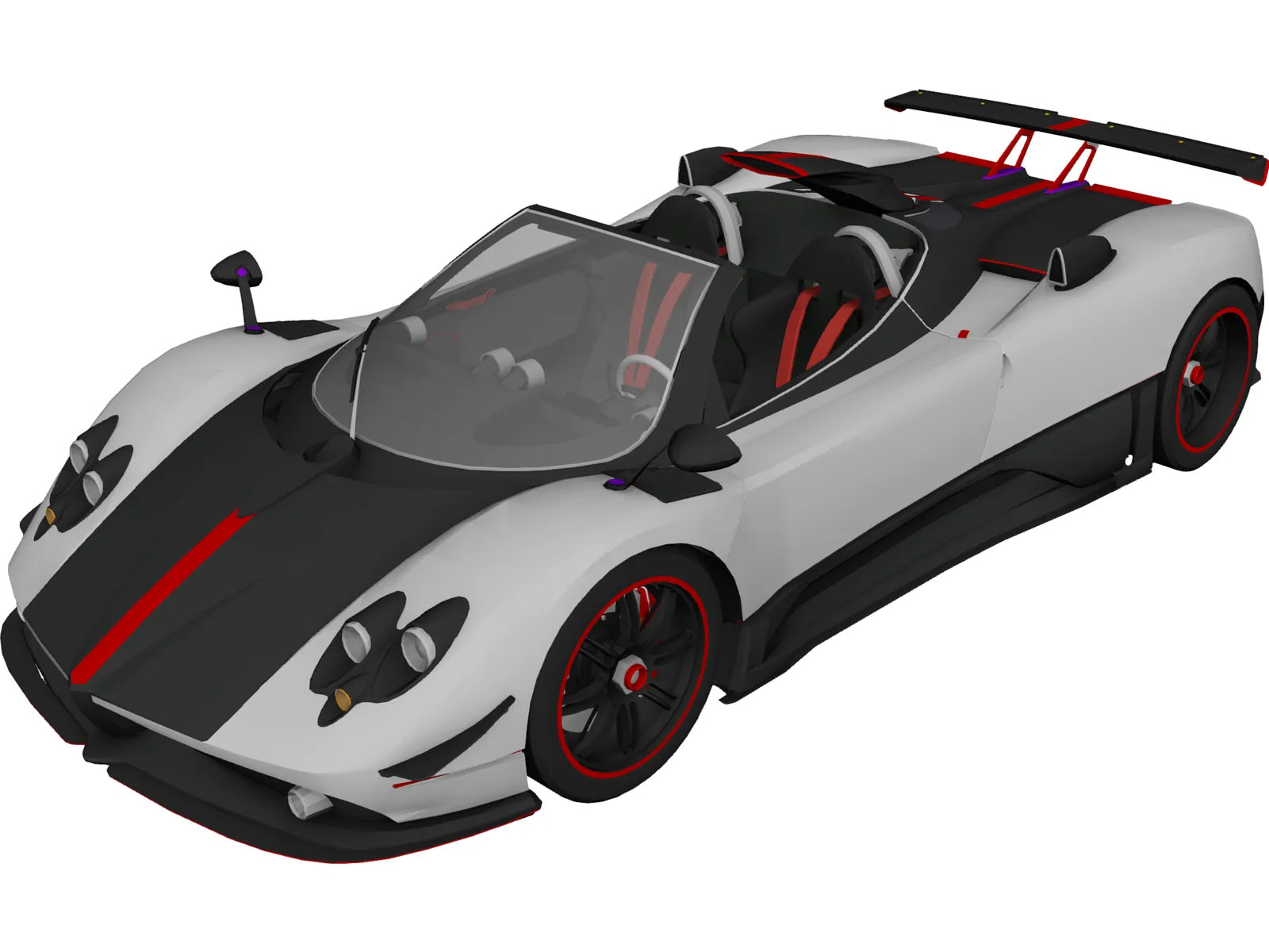 Pagani Cinque Roadster 3D Model main preview