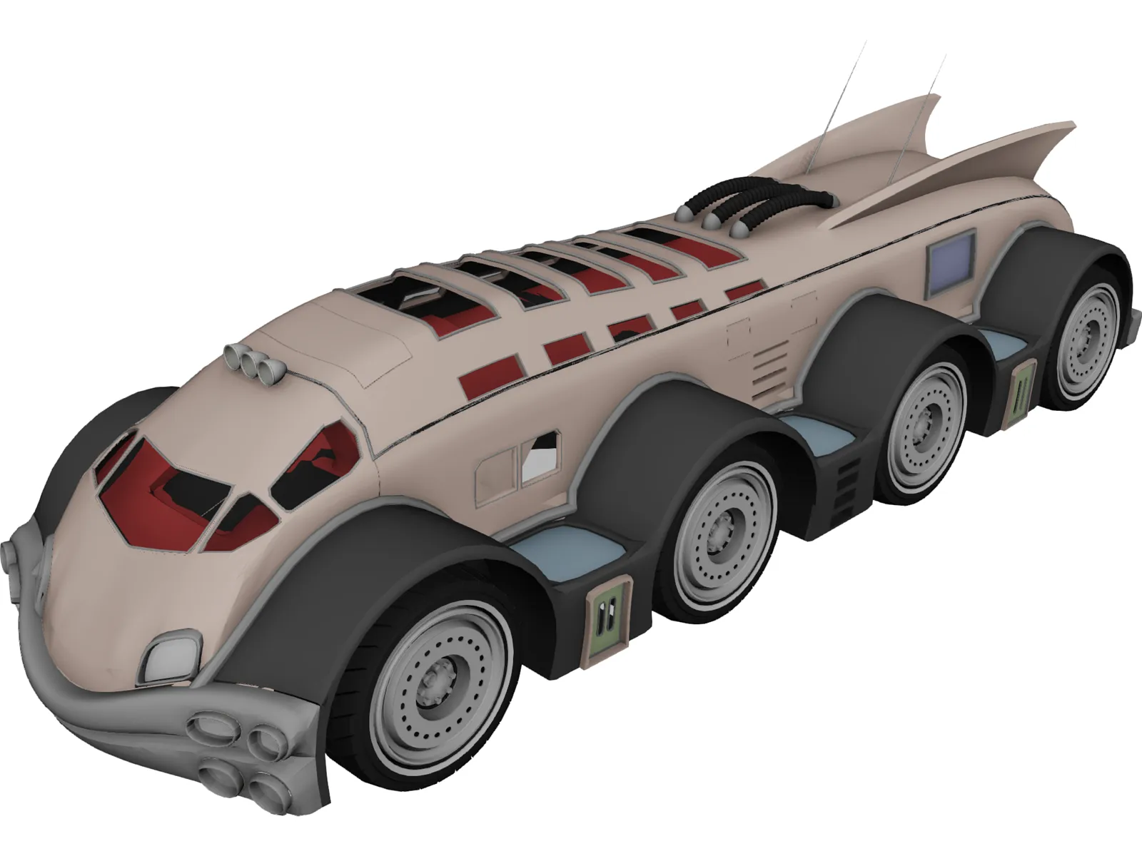 Eight Wheeler 3D Model main preview