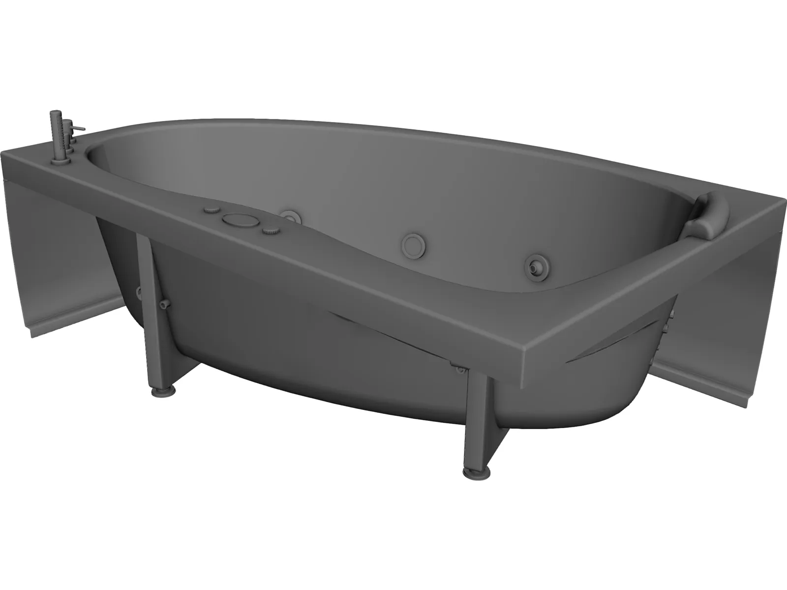Bathtub 3D Model main preview