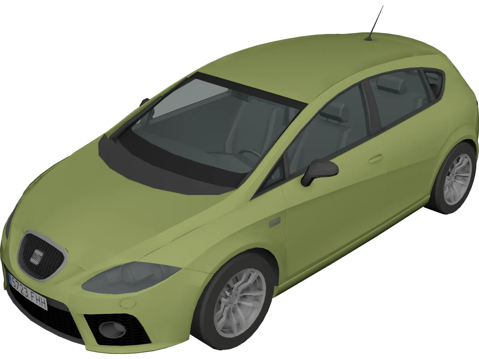 Seat Leon Cupra 3D Model main preview