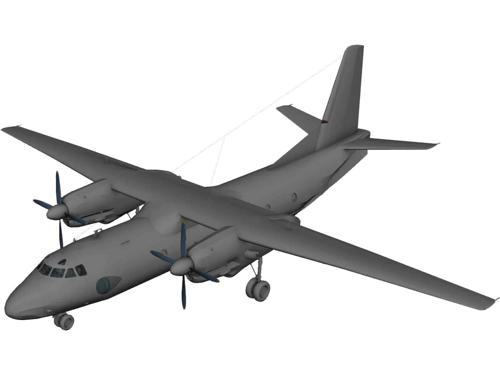An-26 3D Model main preview