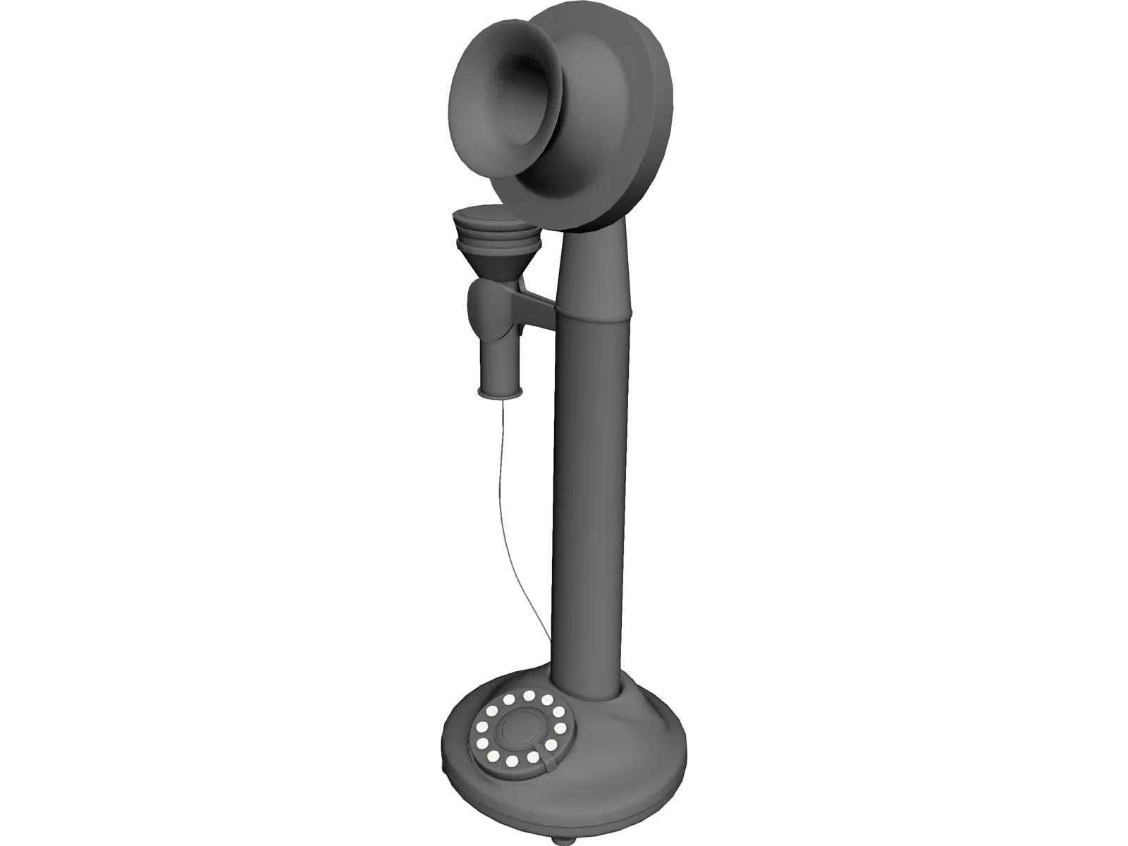Vintage Telephone 3D Model main preview