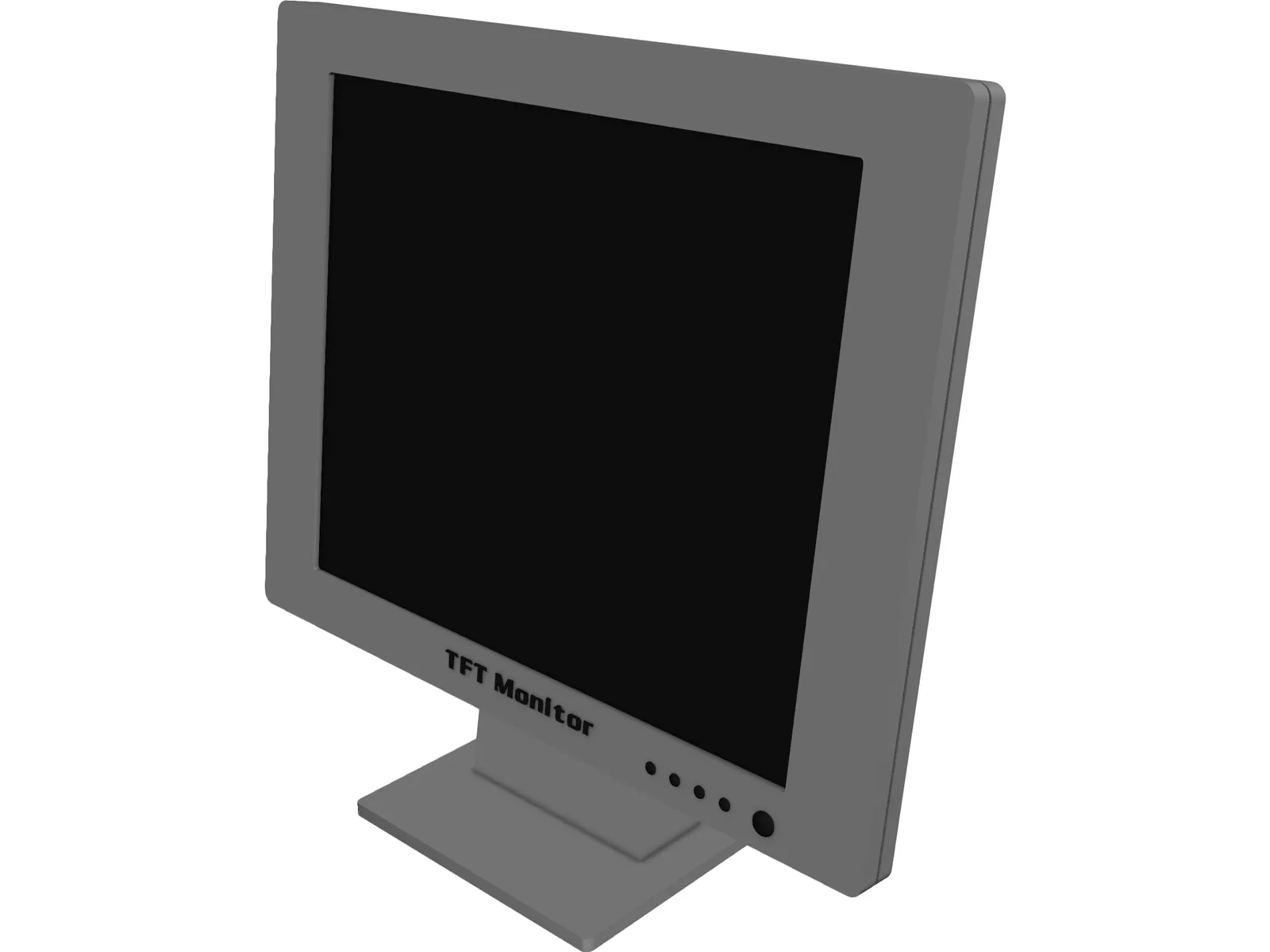 TFT Monitor 3D Model main preview